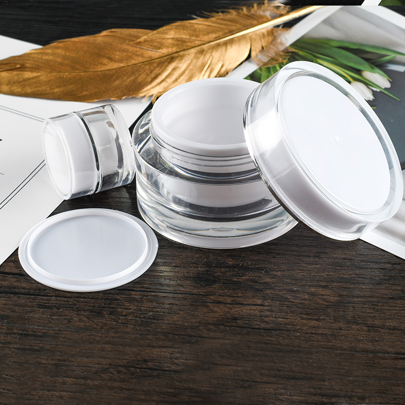 Stock Empty 5g 10g 15g 30g 50g new style face cream acrylic lotion cosmetic jar with skin Care Cream