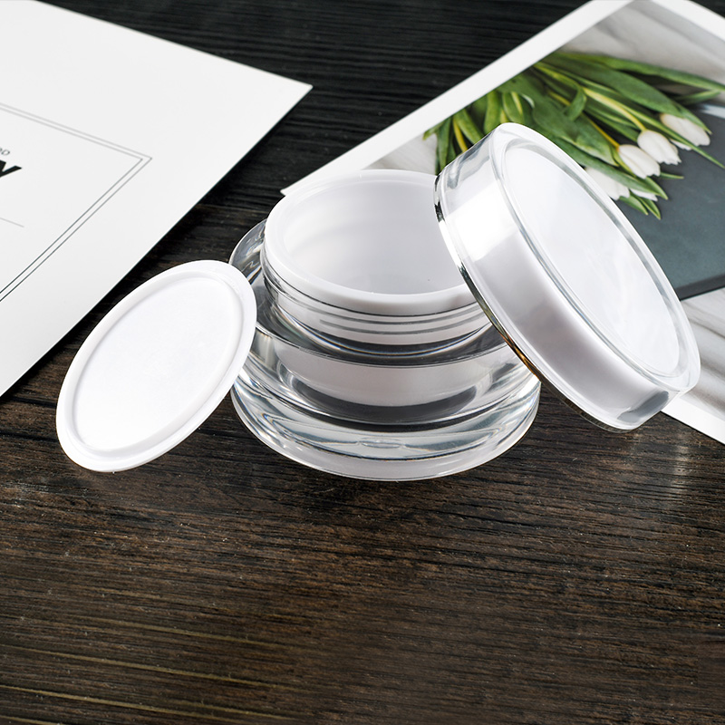 Stock Empty 5g 10g 15g 30g 50g new style face cream acrylic lotion cosmetic jar with skin Care Cream