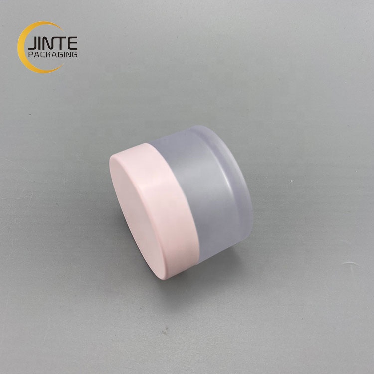 Stock Fast Shipping Luxury 10ml 30ml 1oz Thick wall Frosted PETG Jar With Pink cap for lip scrub products or Skin care Cream