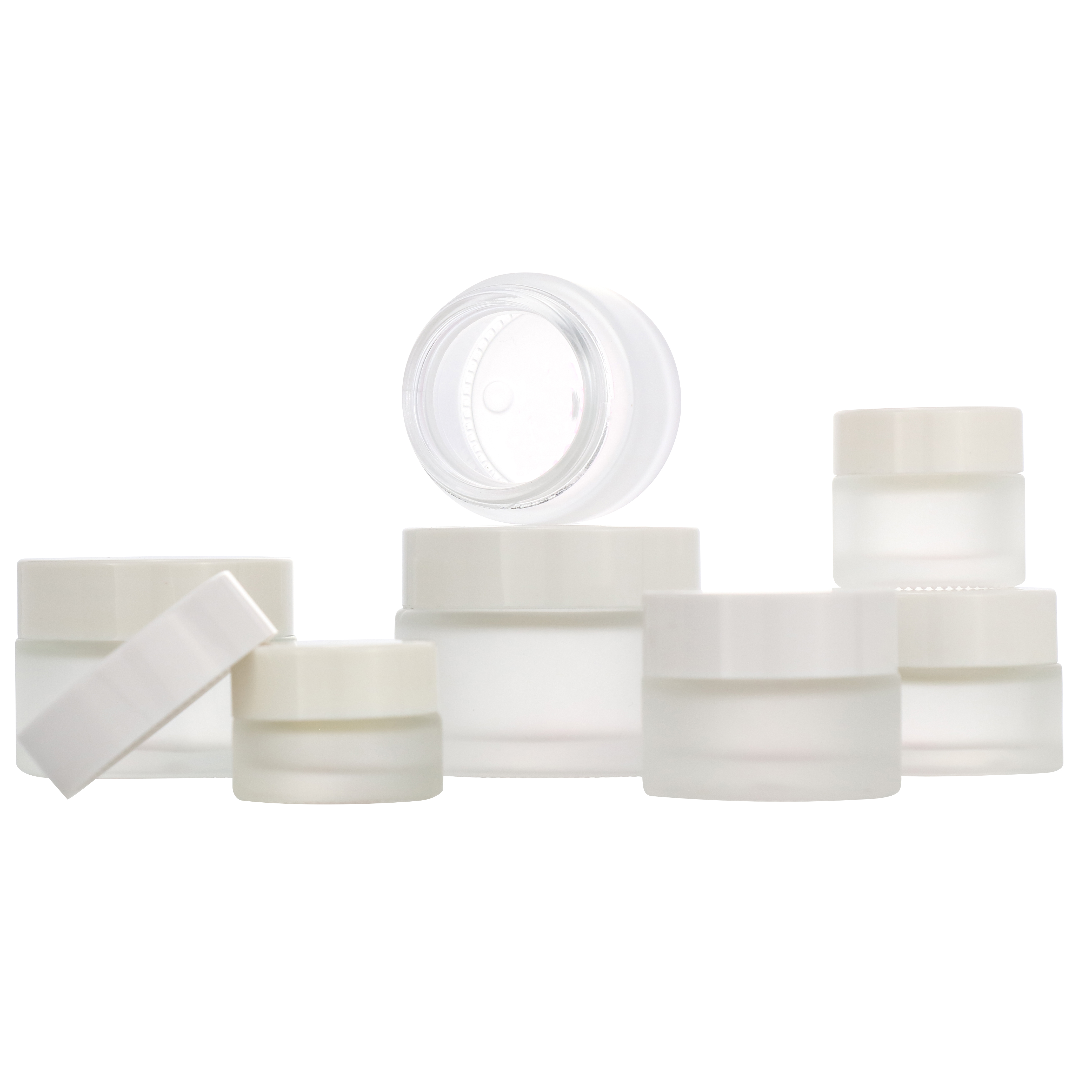 Stock Hot sale 6oz 180ml clear glass storage jar for powder, tea,spice