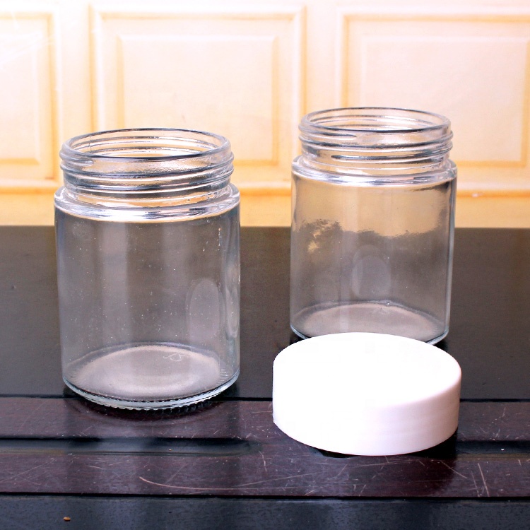 Stock Hot sale 6oz 180ml clear glass storage jar for powder, tea,spice