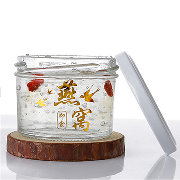 Stock Luxury 2.5oz 75ml Mini regular mouth Cubilose Jam Jelly packaging jar in bulk