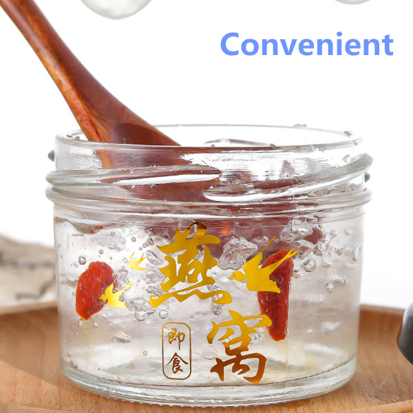 Stock Luxury 2.5oz 75ml Mini regular mouth Cubilose Jam Jelly packaging jar in bulk