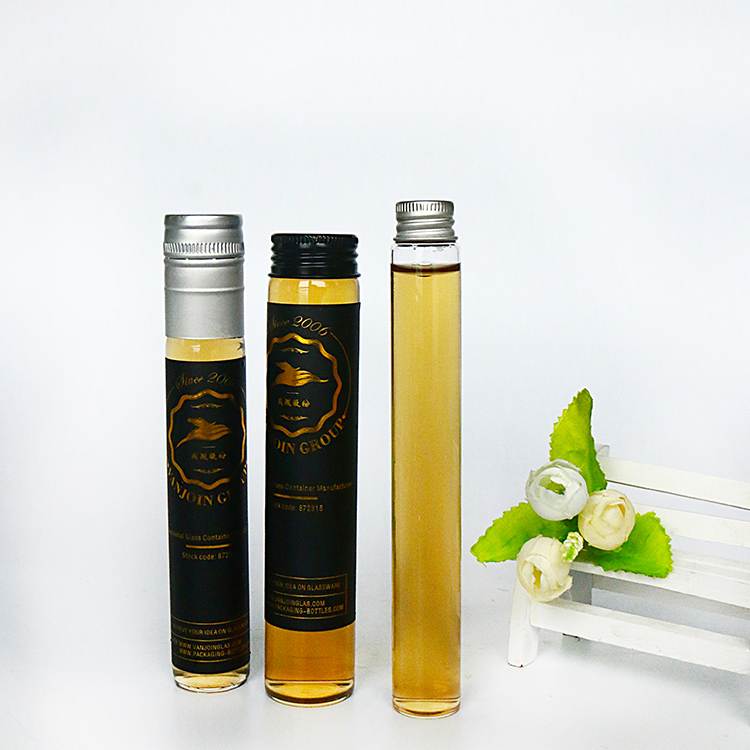 Stock Mini Glass Wine Bottle Borosilicate Glass Test Tube Bottle With Silvery Cap For Sale