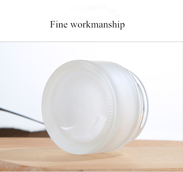 Stock Portable 5g10g20g30g50g100g Frosted Glass Cosmetic Cream Jar
