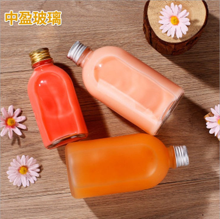 Stock Various Sizes Boston Round Cold Brew/Kombucha Beverage Glass Bottle with Screw Lid