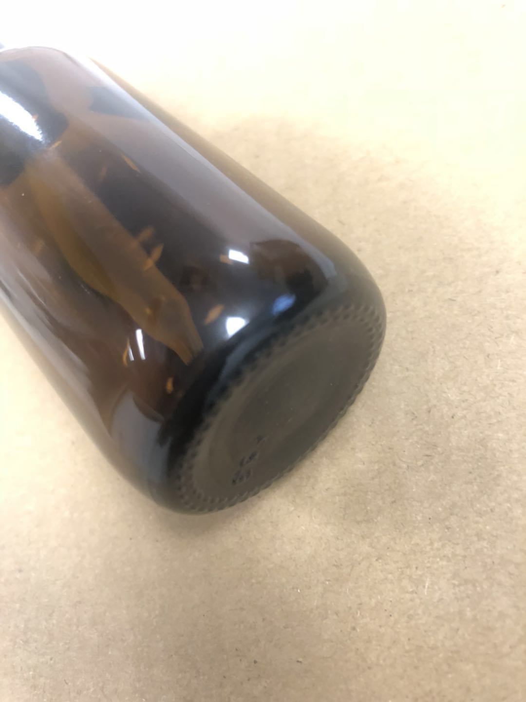 Stock amber brown 2 oz 60ml glass dropper bottle with black matt glass dropper