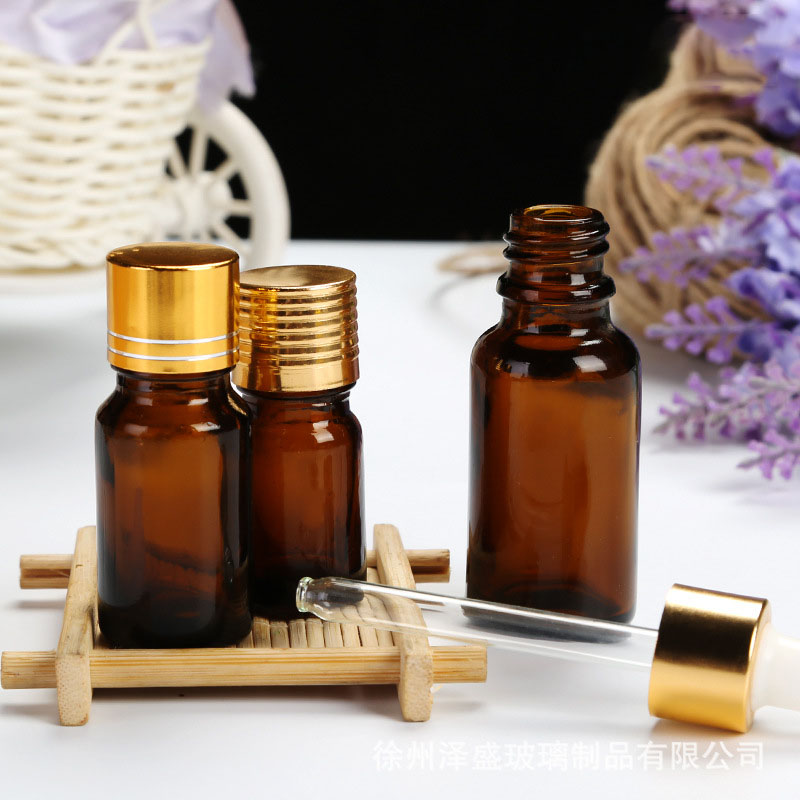Stock child proof dropper amber frosted glass bottles 10 ml pipette e liquid / essential oil bottle 10ml