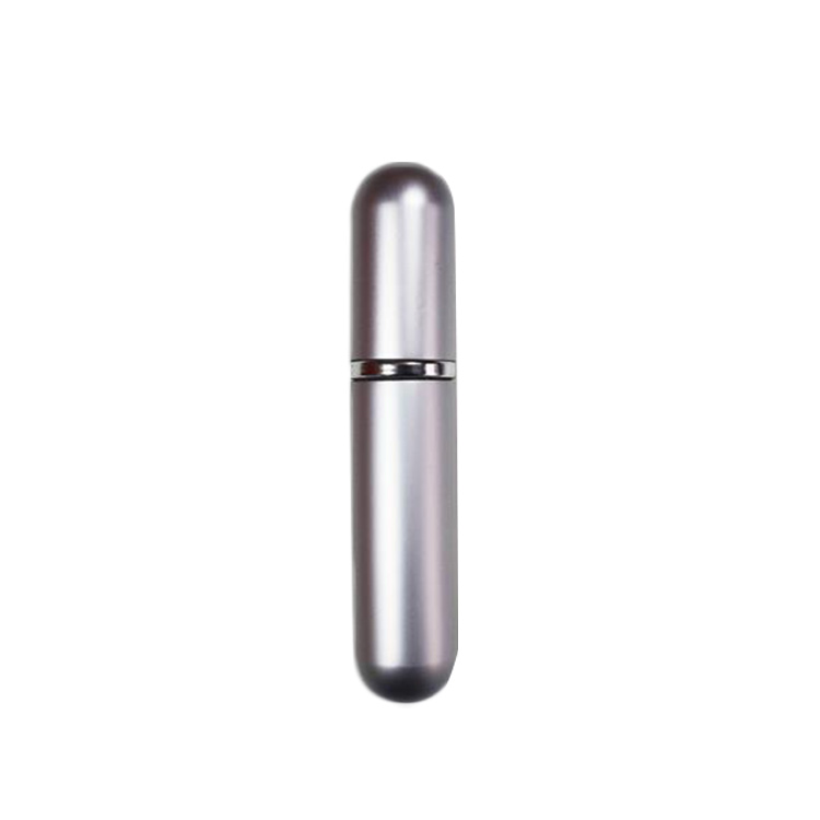 Stock colorful portable aluminium 5ml pocket travel perfume bottle atomizer