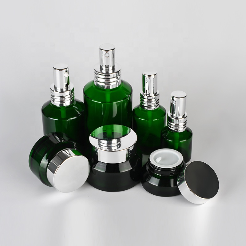 Stock essential oil Oblique shoulder serum 15ml 30ml 60ml 2oz 100ml 120ml 4oz clear amber blue green perfume glass spray bottle