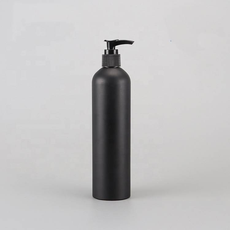 Stock for PET 300ml and 400ml plastic bottle plastic lotion bottle with black pump shower bottle