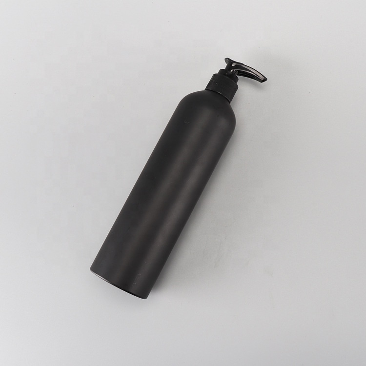 Stock for PET 300ml and 400ml plastic bottle plastic lotion bottle with black pump shower bottle