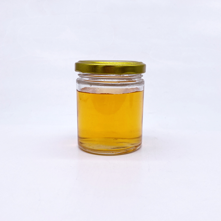 Stock goods available straight round 196ml custom color glass storage jars with 63mm metal lid