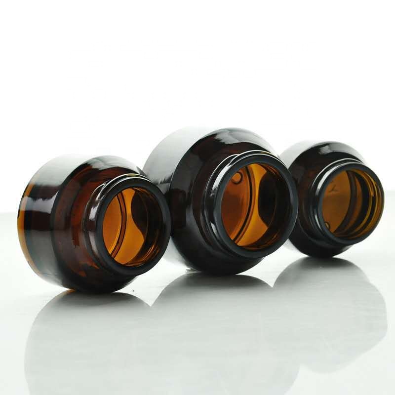 Stock hot sale 15g 30g 50g brown face cream cosmetic jar with skin Care Cream