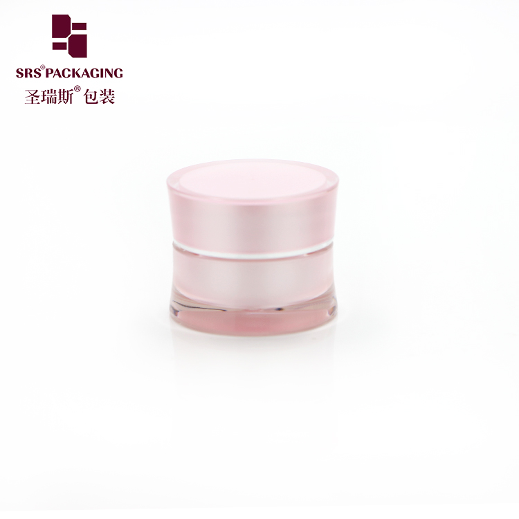Stock hot sale 5g pink new style face cream acrylic cosmetic jar with skin Care Cream