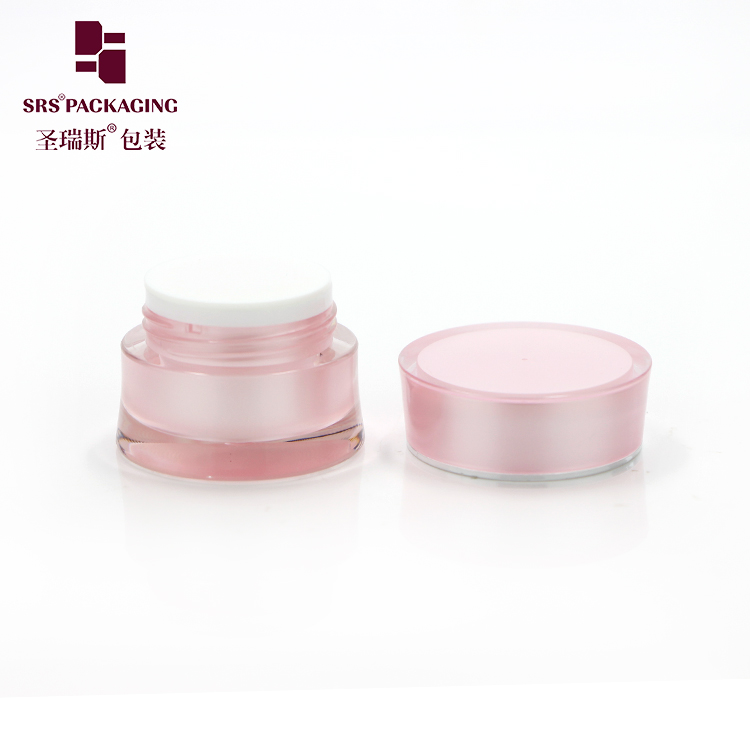 Stock hot sale 5g pink new style face cream acrylic cosmetic jar with skin Care Cream