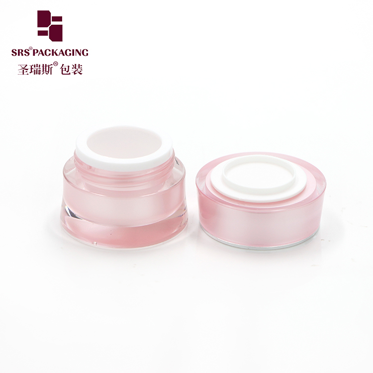 Stock hot sale 5g pink new style face cream acrylic cosmetic jar with skin Care Cream