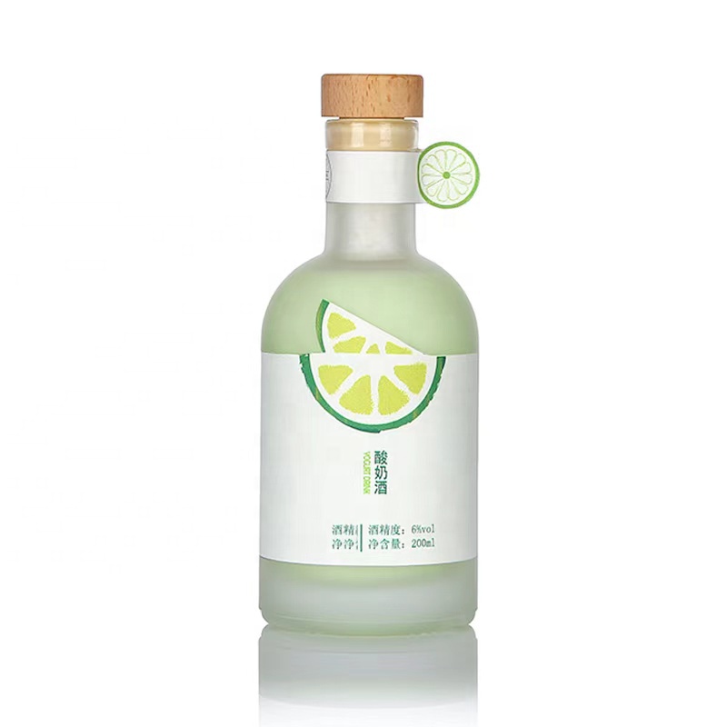 Stock now empty clear 200ml mini wine glass juicer bottle beverage bottle for liquor with cork lid