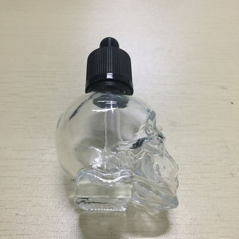 Stock skull glass eye dropper bottles Transparent e liquid vape juice bottle jars Oliver Glasses 15ml 30ml 100ml 50ml