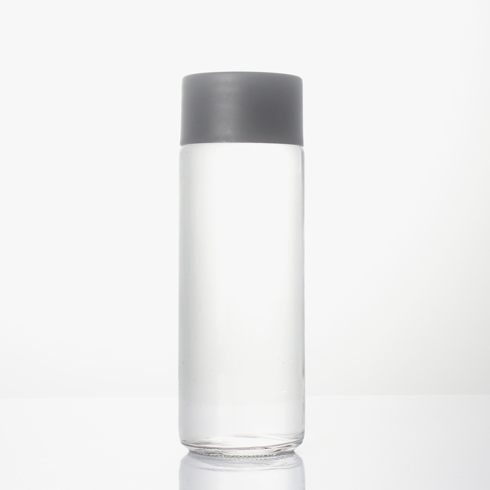 Stock wholesale 1000ml  750ml 500ml 375ml high flint water juice drink beverage voss glass bottle with plastic cap