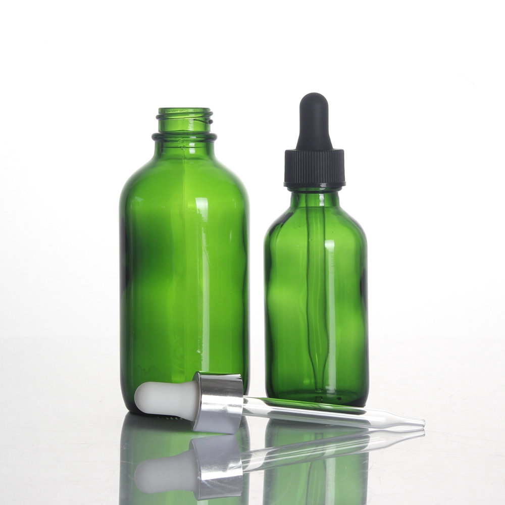 Stocked 1oz 2oz 3oz 50ml 100ml amber blue green clear frosted bottle with pipette filler dropper essential oil glass bottle