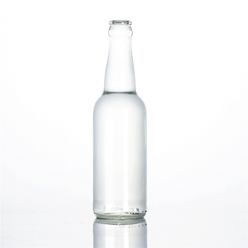 Stocked 275ml 330ml 600ml clear transparent empty sparking soda water carbonate beverage cocktail breezer beer glass bottle