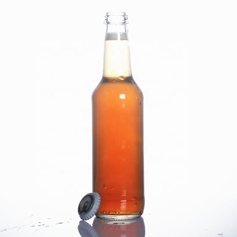 Stocked 275ml clear bacardi soft breezer beverage cocktail liquor spirit glass carbonated drinks bottle with crown cap