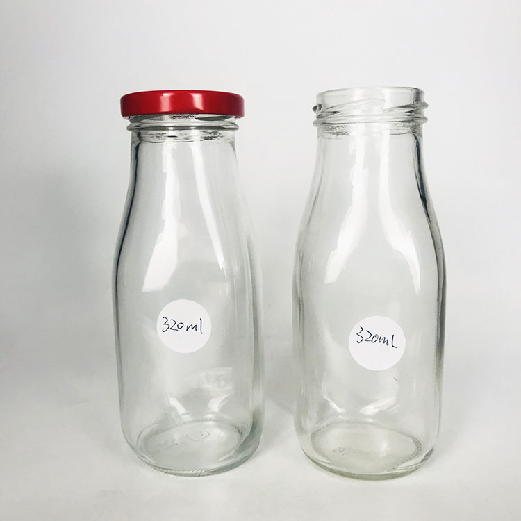 Stocked 300 ml glass milk bottle with 48 mm twist off cap