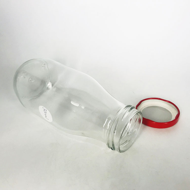 Stocked 300 ml glass milk bottle with 48 mm twist off cap