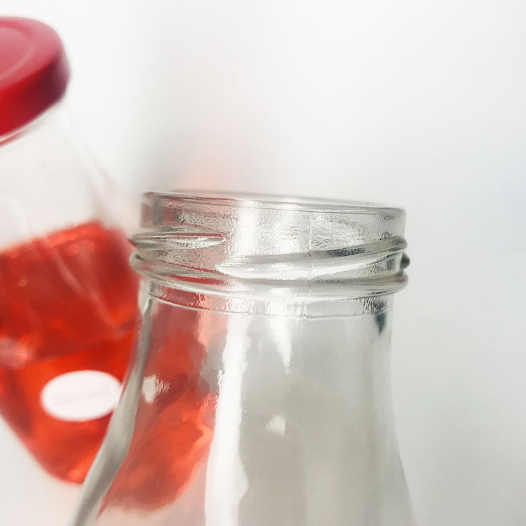 Stocked 300 ml glass milk bottle with 48 mm twist off cap