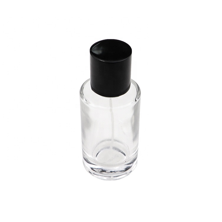 Stocked Cylinder Crimp Spray Glass Perfume Bottle 50ml 100ml With Low MOQ