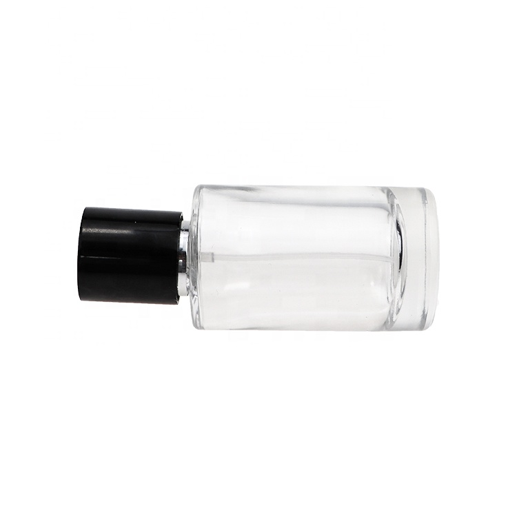 Stocked Cylinder Crimp Spray Glass Perfume Bottle 50ml 100ml With Low MOQ