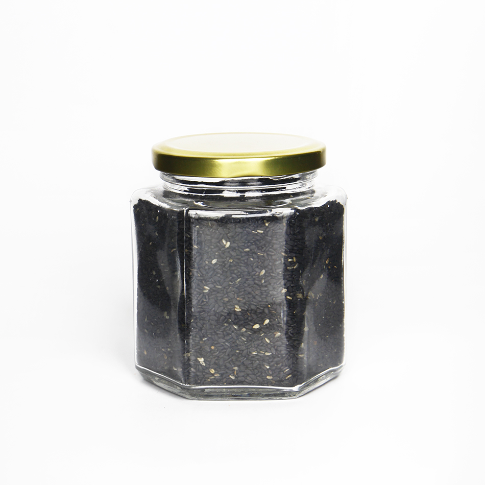 Stocked Empty Honey Jam Pickle Canning Butter 400ml Hexagon Glass Jar With Screw Top Lid