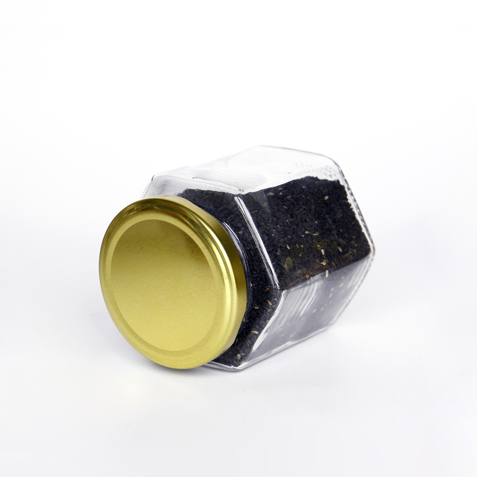 Stocked Empty Honey Jam Pickle Canning Butter 400ml Hexagon Glass Jar With Screw Top Lid