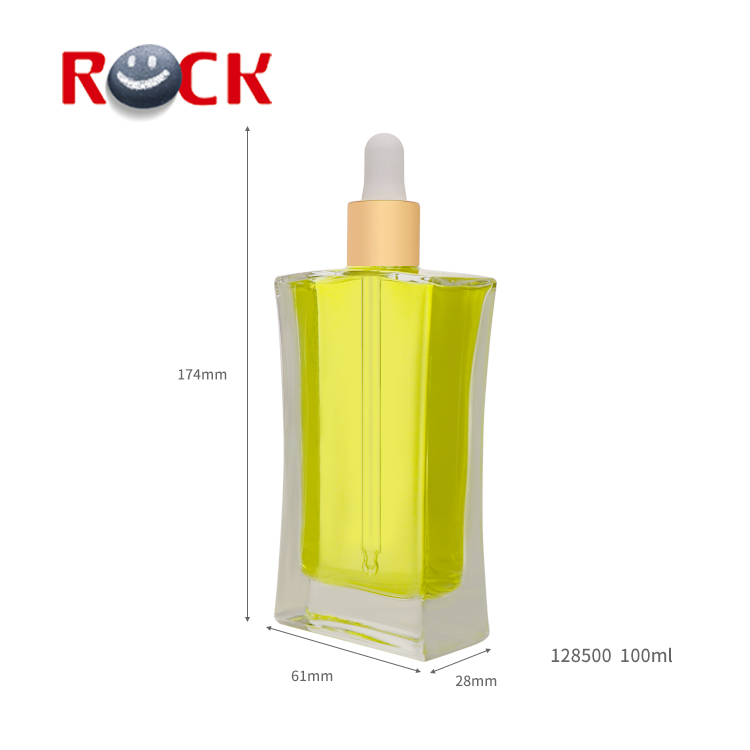 Stocked Glass pipette dropper bottle 100ml for Skin care body  hair oil use