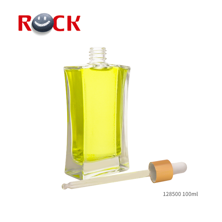 Stocked Glass pipette dropper bottle 100ml for Skin care body hair oil use