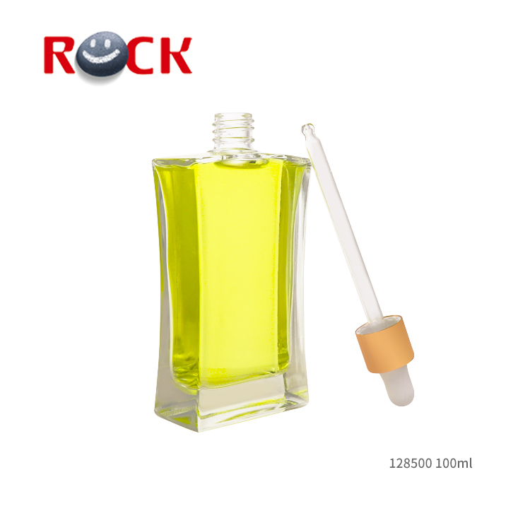 Stocked Glass pipette dropper bottle 100ml for Skin care body hair oil use