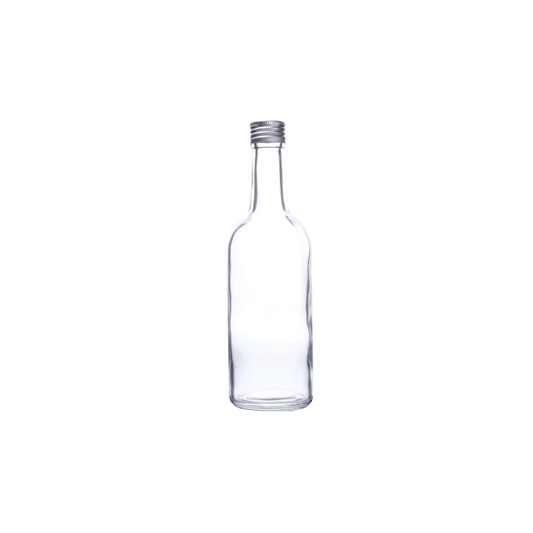 Stocked Spirits Bottle 180ml Clear Empty Glass Bottle for Vodka Liquor Wine with Screw Lid