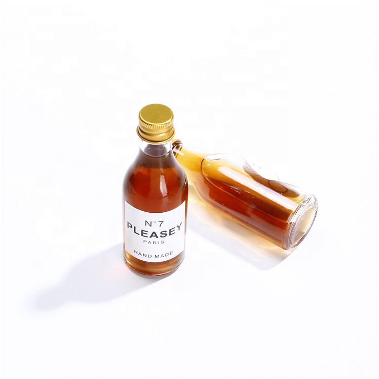 Stocked Wholesale Transparent 50ml Empty Mini Clear Vodka Whisky Glass Liquor Bottles 50 ml