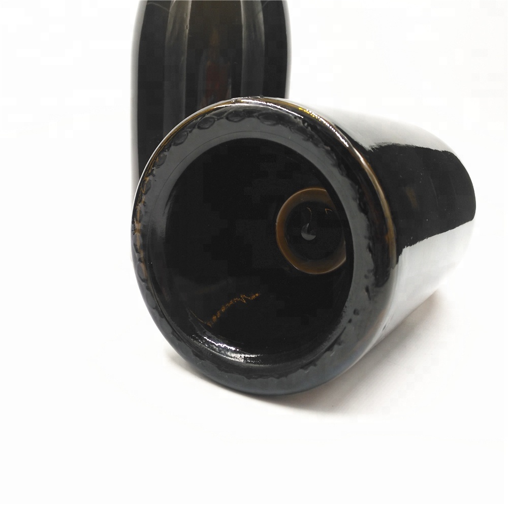 Stocked custom 1.2kg 1200g heavy weight dark green cork 750ml burgundy glass wine bottle