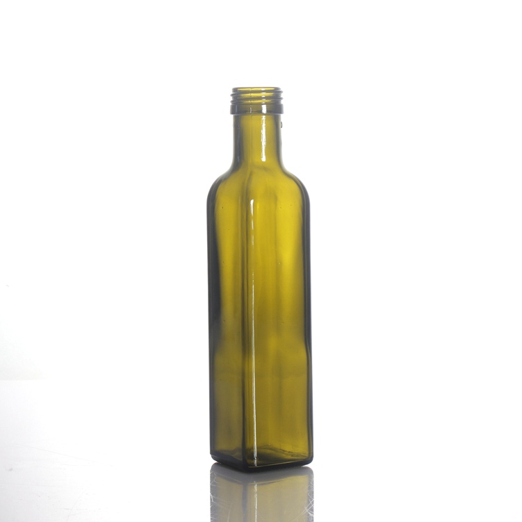 Stocked ready to ship 250ml 500ml 750ml 1000ml dark green amber clear round square EVOO olive oil glass bottle