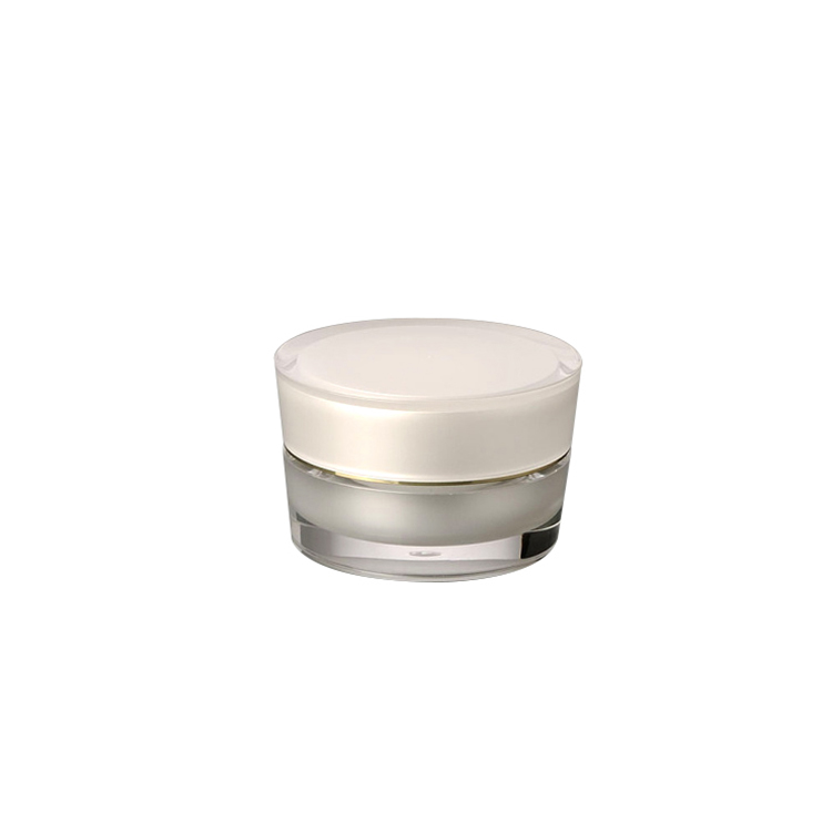 Stocks 5g 15g 30g 50g pearl white taper acrylic jar cream jar