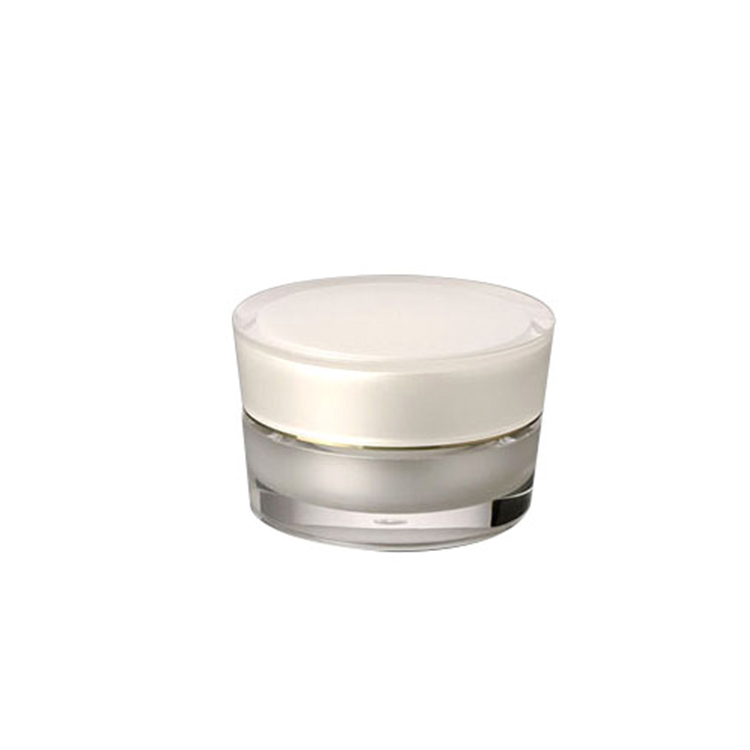Stocks 5g 15g 30g 50g pearl white taper acrylic jar cream jar