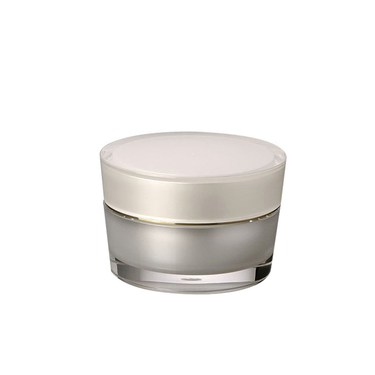 Stocks 5g 15g 30g 50g pearl white taper acrylic jar cream jar