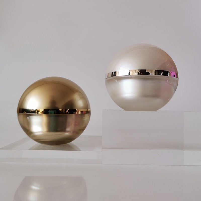 Stocks ball shape jar new acrylic cosmetic cream jar 30ml custom logo
