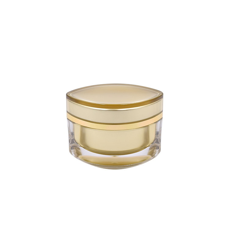 Stocks skin care 2oz eye shape cream jar acrylic gold 50g face mask packaging jar