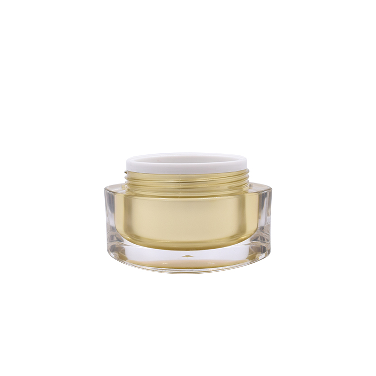 Stocks skin care 2oz eye shape cream jar acrylic gold 50g face mask packaging jar