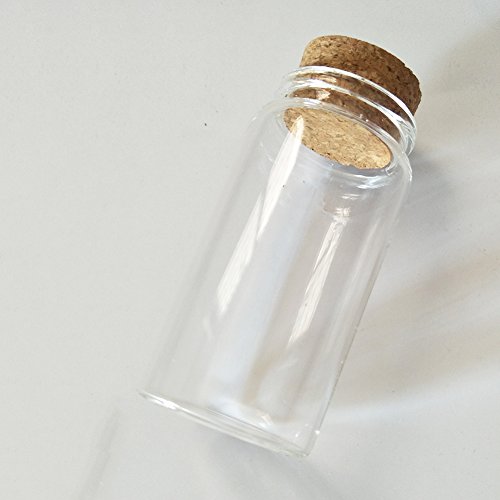Storage Bottle 100ml Small Glass Bottles Vials Jars with Cork Stopper 47x90mm