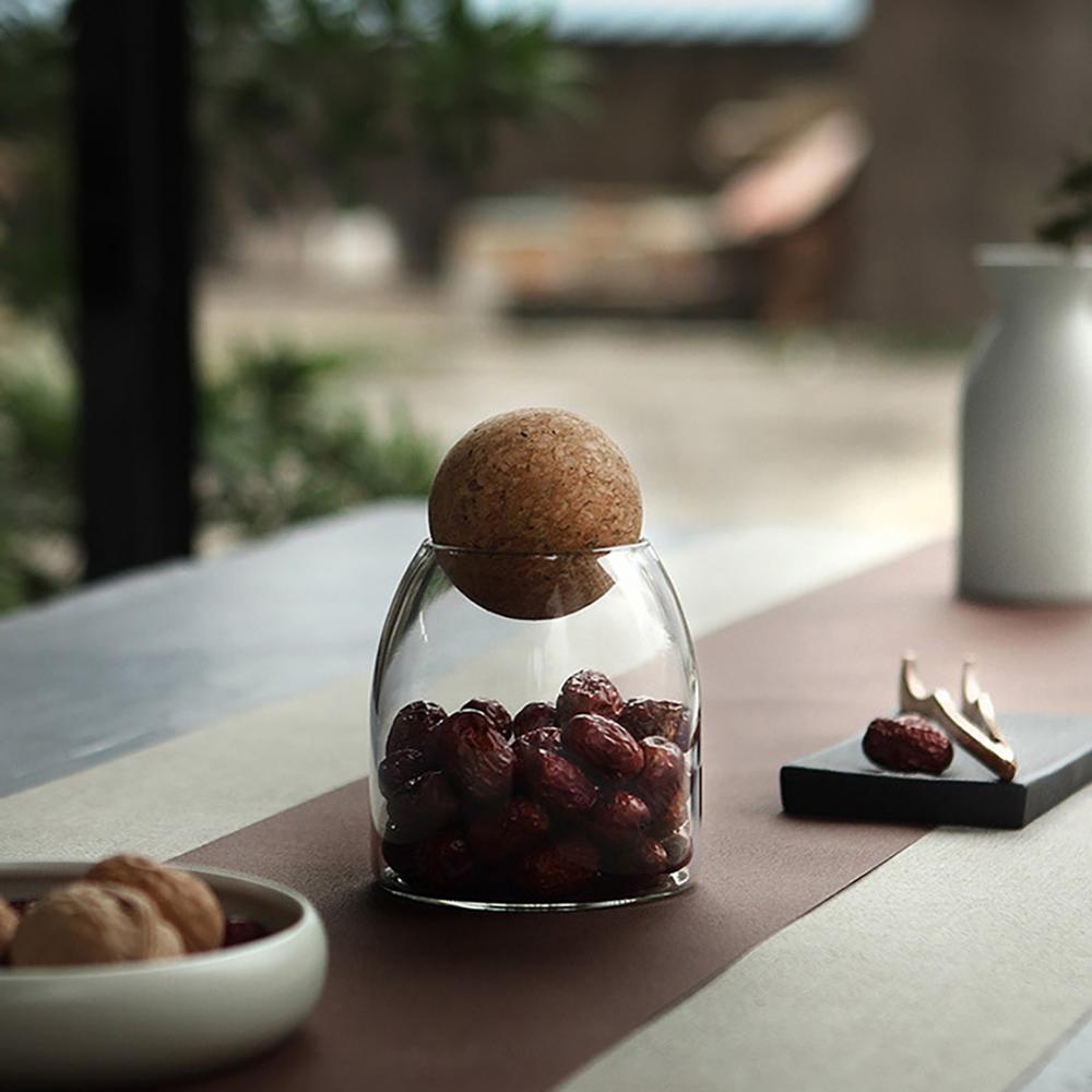 Storage Bottle Glass Cork Sealed Can Storage Tank Grains Jar Creative Cork Tea Containers Kitchen Storage
