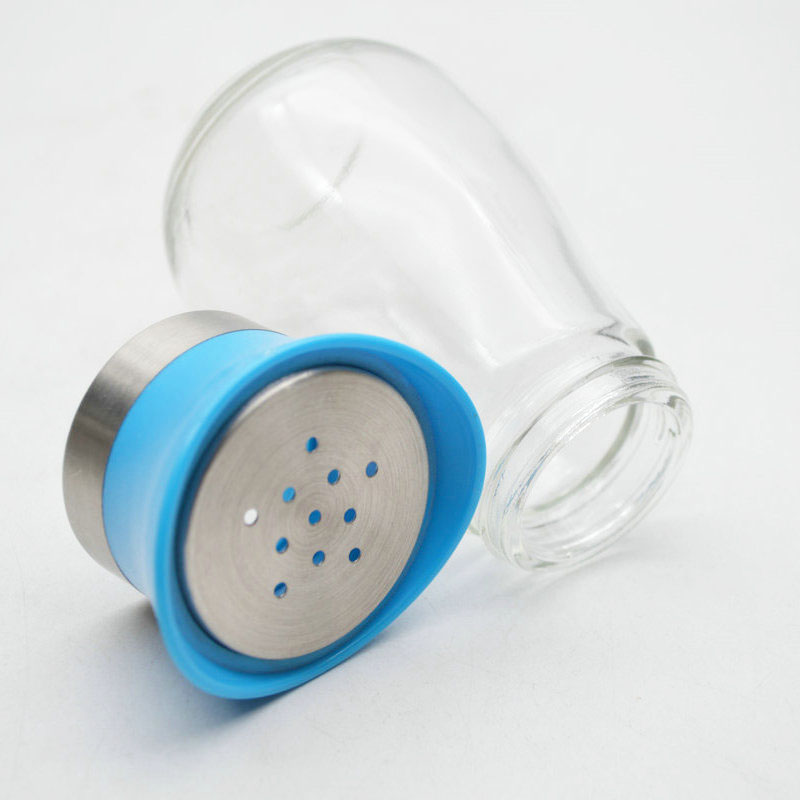 Storage Container 120 ml Cylindrical Glass Jar Salt Pepper Herb Flavoring Spice Bottle Spice Jar